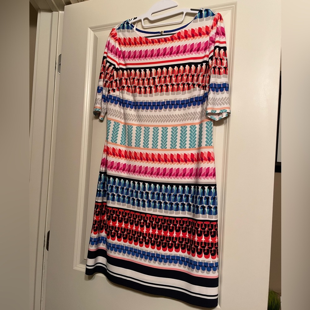 Eliza J dress - size six - vibrant colored midi dress